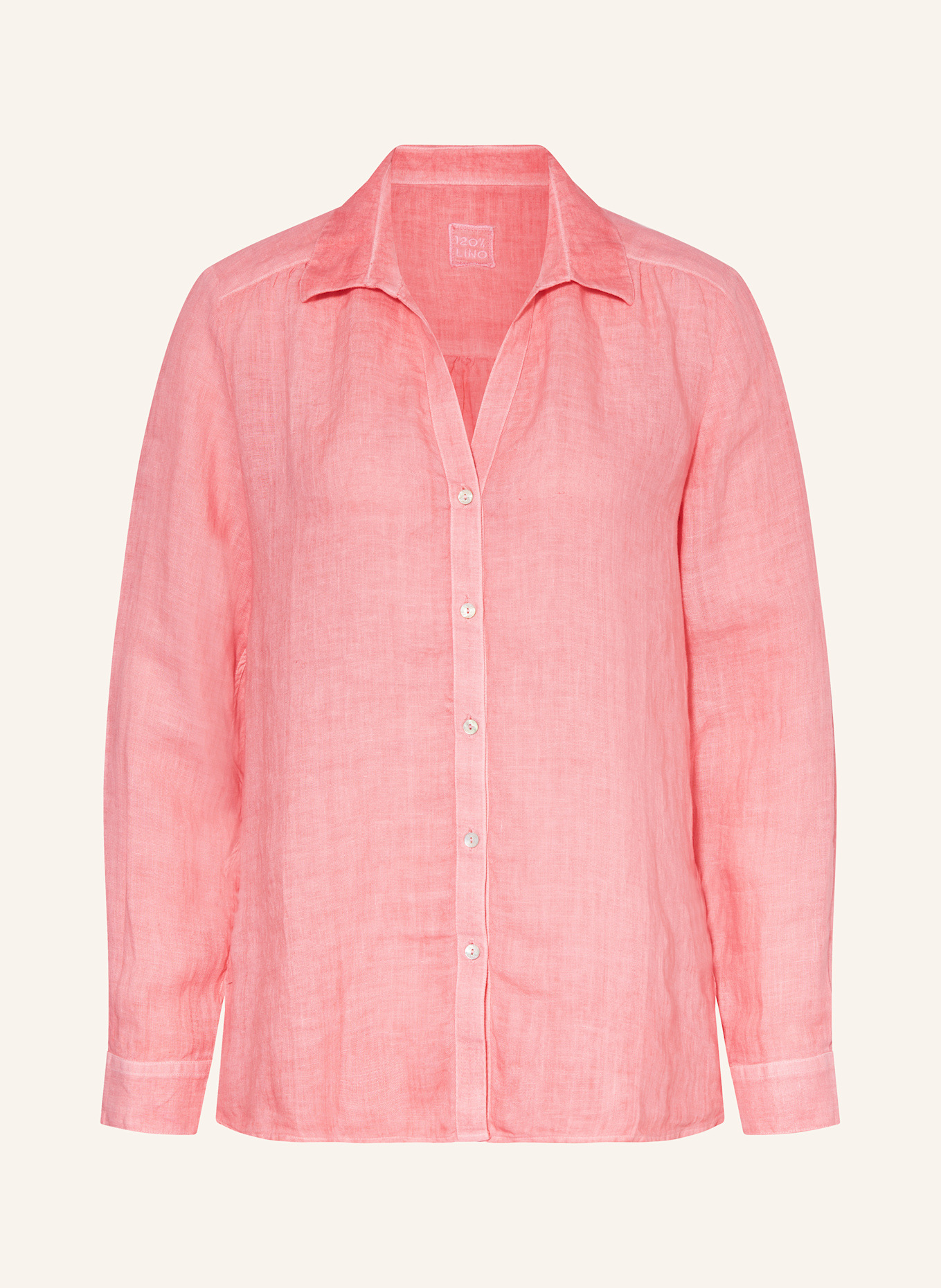Льняная блузка-рубашка 120%Lino, розовый
Льняная блузка-рубашка 120%Lino, розовый