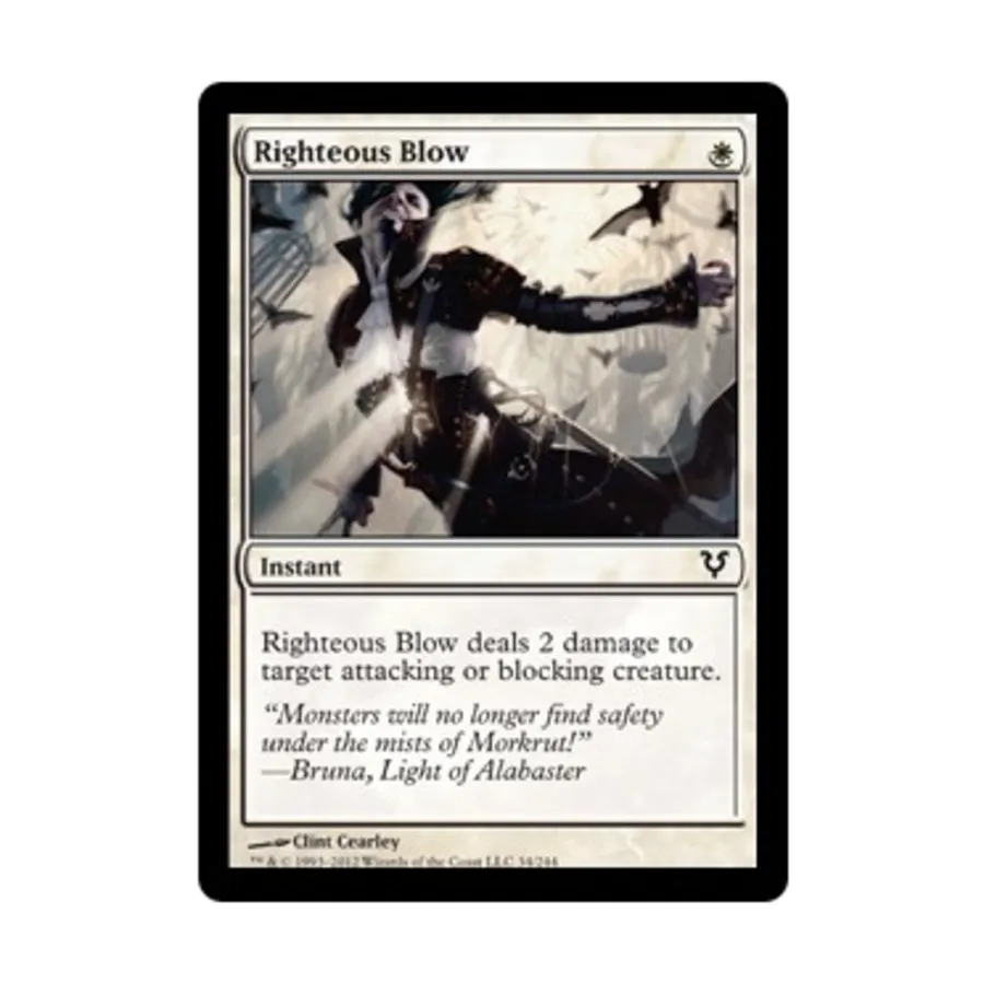 CCG Праведный удар (С) (Рольга), MTG - Avacyn Restored 
CCG Праведный удар (С) (Рольга), MTG - Avacyn Restored