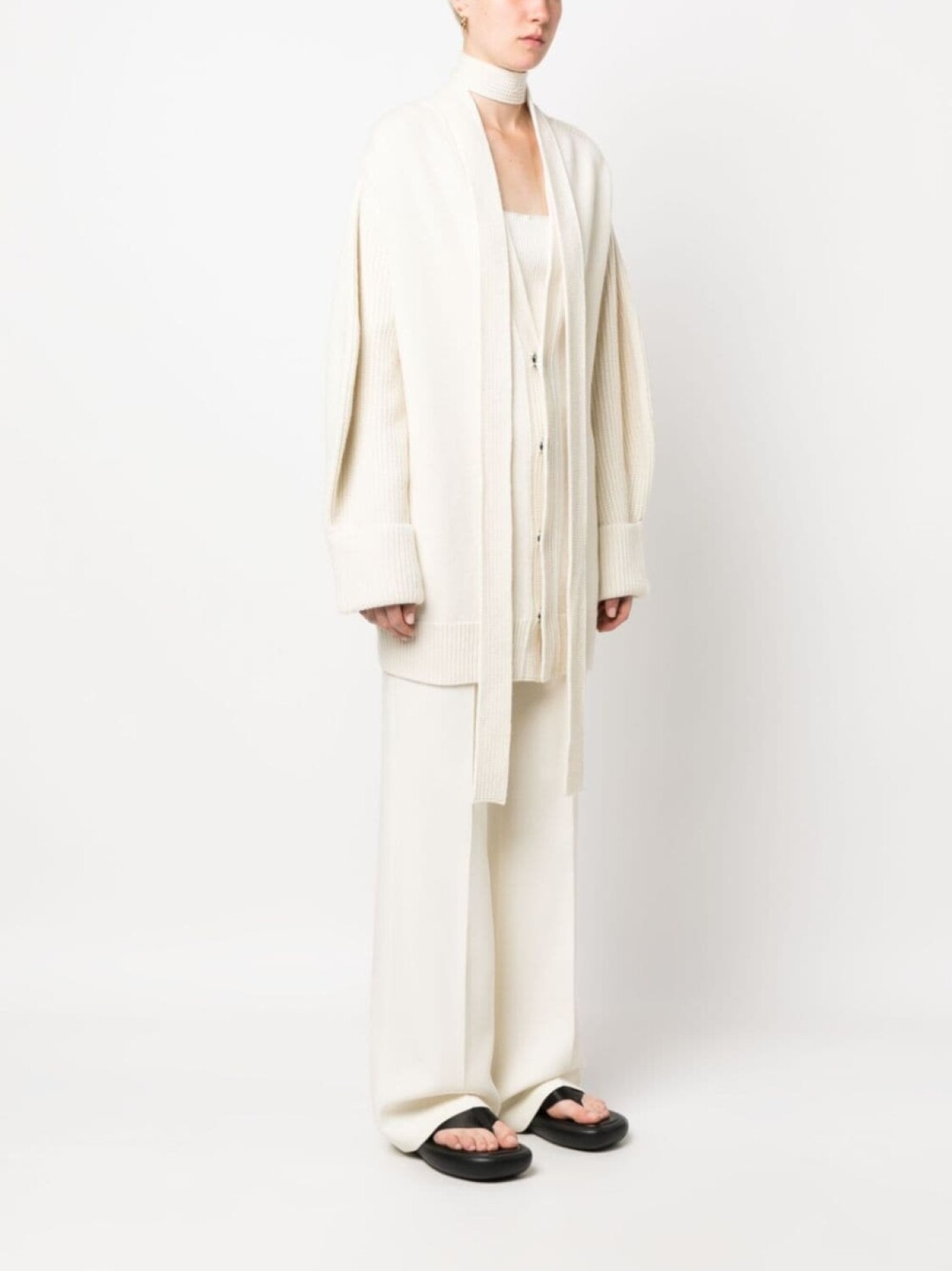 SA SU PHI кашемировый кардиган с шарфом, нейтральный цвет
SA SU PHI кашемировый кардиган с шарфом, нейтральный цвет