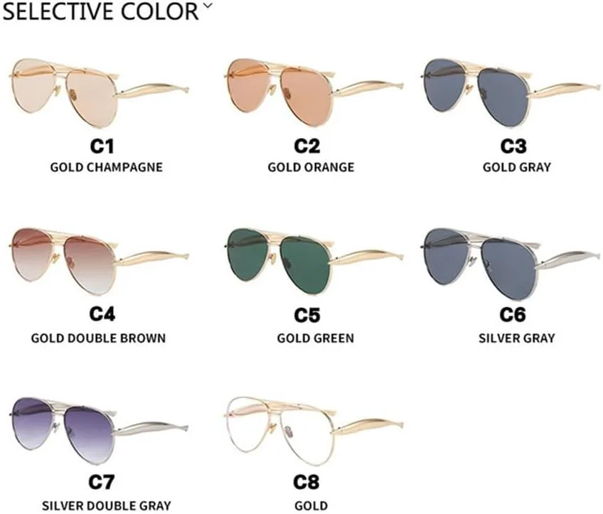 Женские солнцезащитные очки большого размера, золотистая металлическая оправа, защита от ультрафиолета UV400, винтажный стиль, модные аксессуары HYYZZC, C5 Gold Green
Женские солнцезащитные очки большого размера, золотистая металлическая оправа, защита от ультрафиолета UV400, винтажный стиль, модные аксессуары HYYZZC, C5 Gold Green