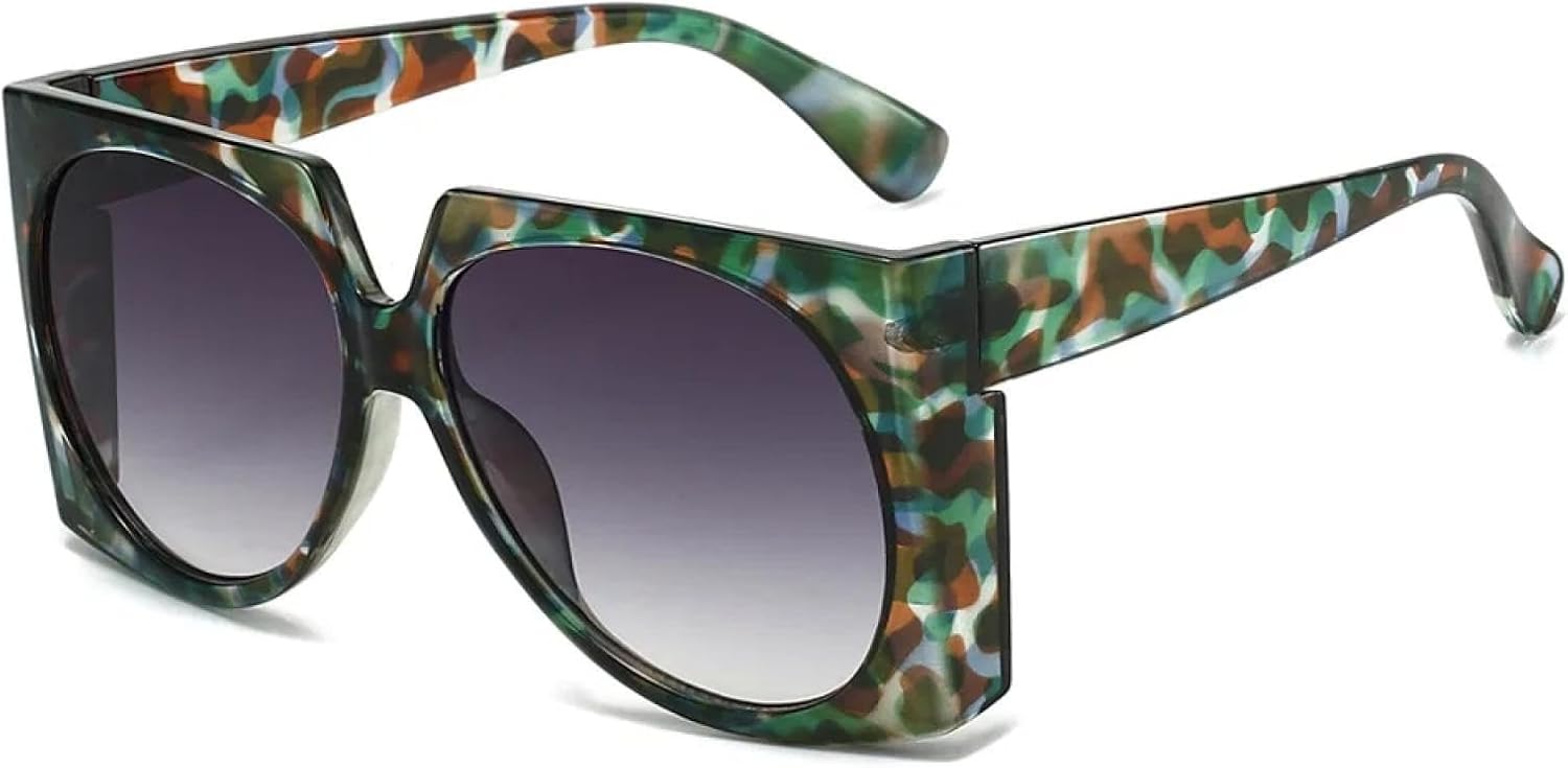 Винтажные большие солнцезащитные очки неправильной формы для женщин и мужчин в стиле панк, популярные, в крупной оправе, роскошные, с защитой от УФ-излучения UV400 TYUVIVO, Green Leopard Gray
Винтажные большие солнцезащитные очки неправильной формы для женщин и мужчин в стиле панк, популярные, в крупной оправе, роскошные, с защитой от УФ-излучения UV400 TYUVIVO, Green Leopard Gray