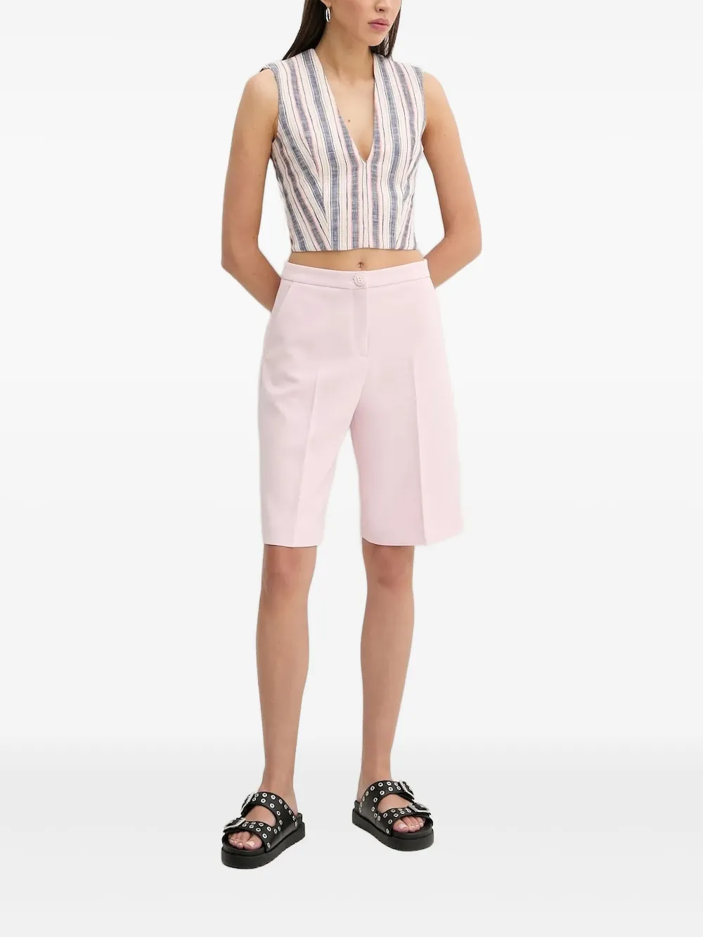 Полосатый топ с V-образным вырезом Iro, нейтральный
Полосатый топ с V-образным вырезом Iro, нейтральный