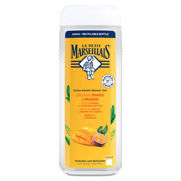 Гель для душа манго органический и маракуйя, 400 мл Le Petit Marseillais
Гель для душа манго органический и маракуйя, 400 мл Le Petit Marseillais