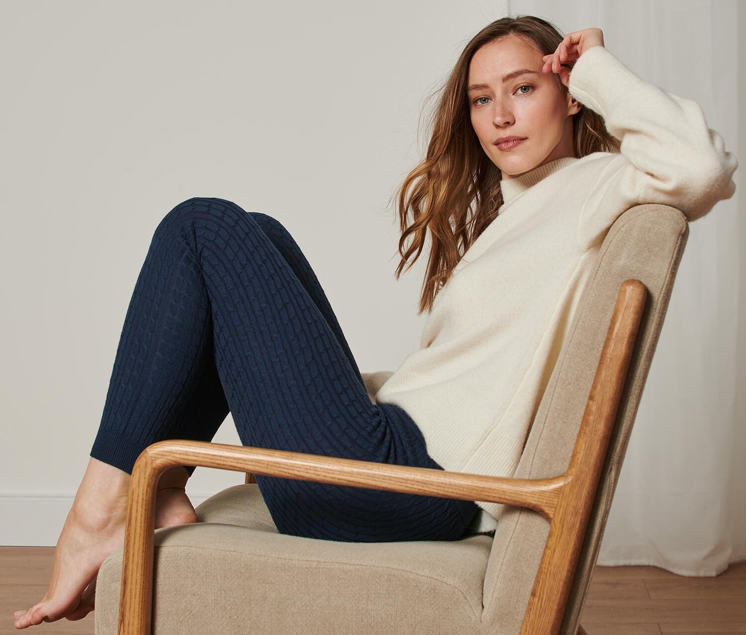 Леггинсы косой вязки Tchibo, темно-синий
Леггинсы косой вязки Tchibo, темно-синий