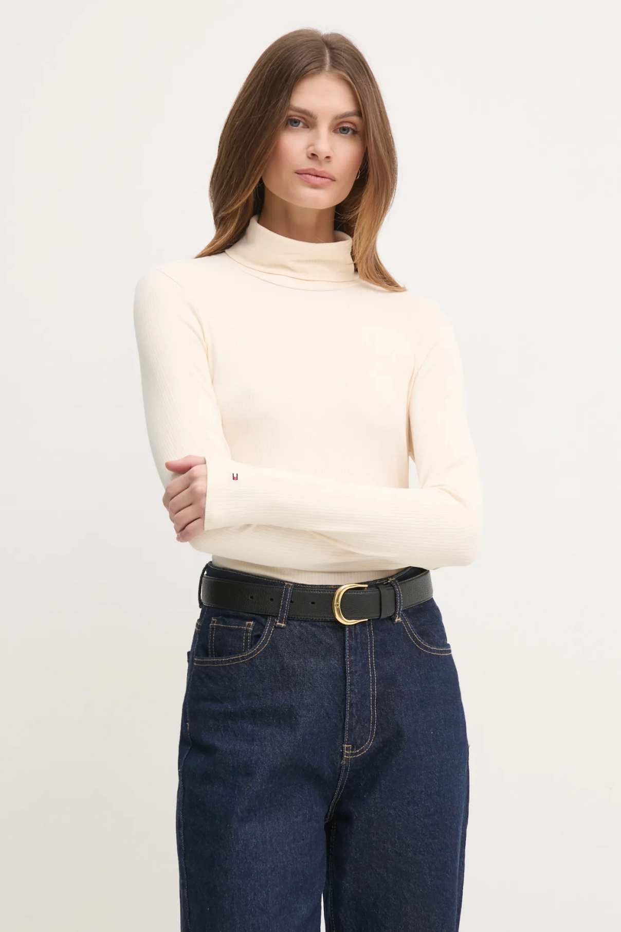 Футболка с длинным рукавом Tommy Hilfiger, бежевый 
Футболка с длинным рукавом Tommy Hilfiger, бежевый