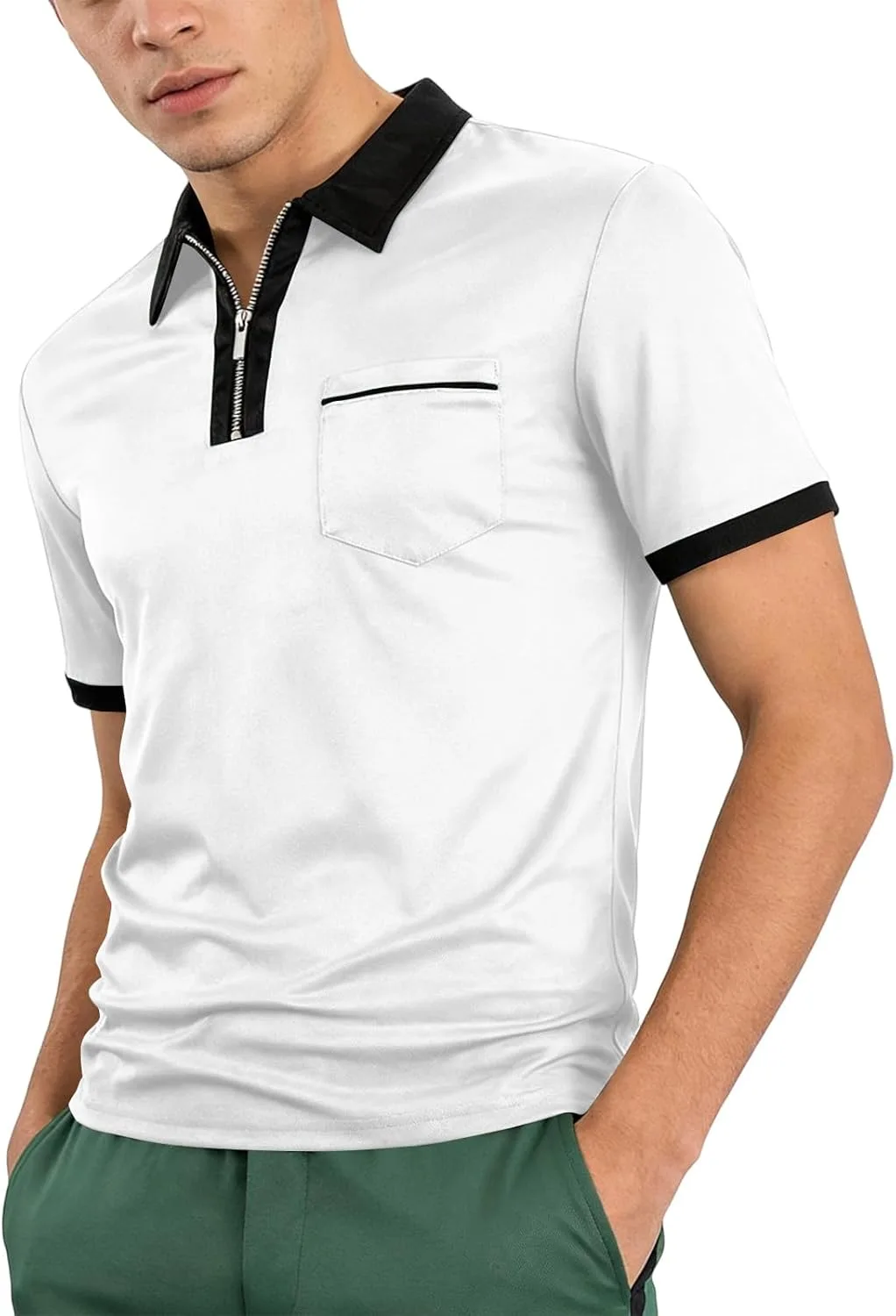 Мужская поло с коротким рукавом и четвертью молнии для гольфа, большие размеры, комфортная растяжка RTTUIOP
Мужская поло с коротким рукавом и четвертью молнии для гольфа, большие размеры, комфортная растяжка RTTUIOP