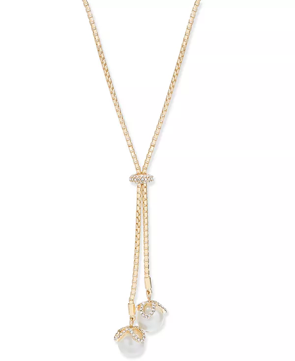 Ожерелье-Лариат из паве и искусственного жемчуга, 36 дюймов + удлинитель 2 дюйма, эксклюзивно в Macy's Charter Club, gold
Ожерелье-Лариат из паве и искусственного жемчуга, 36 дюймов + удлинитель 2 дюйма, эксклюзивно в Macy's Charter Club, gold