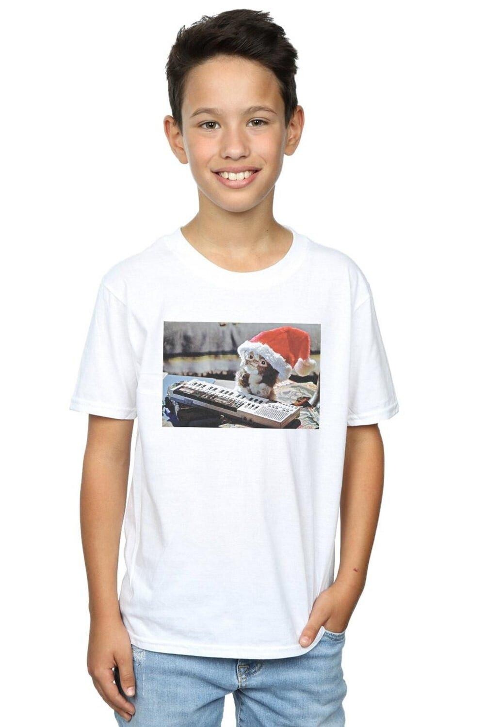 Футболка с рождественской шляпой Mogwai Gremlins, белый
Футболка с рождественской шляпой Mogwai Gremlins, белый