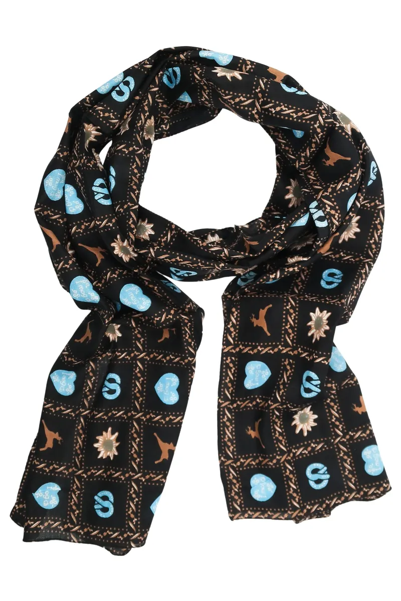 Шарф Allgäu Rebell "Trachten Elegant", с эдельвейсами, крендельками, оленями, черный
Шарф Allgäu Rebell "Trachten Elegant", с эдельвейсами, крендельками, оленями, черный