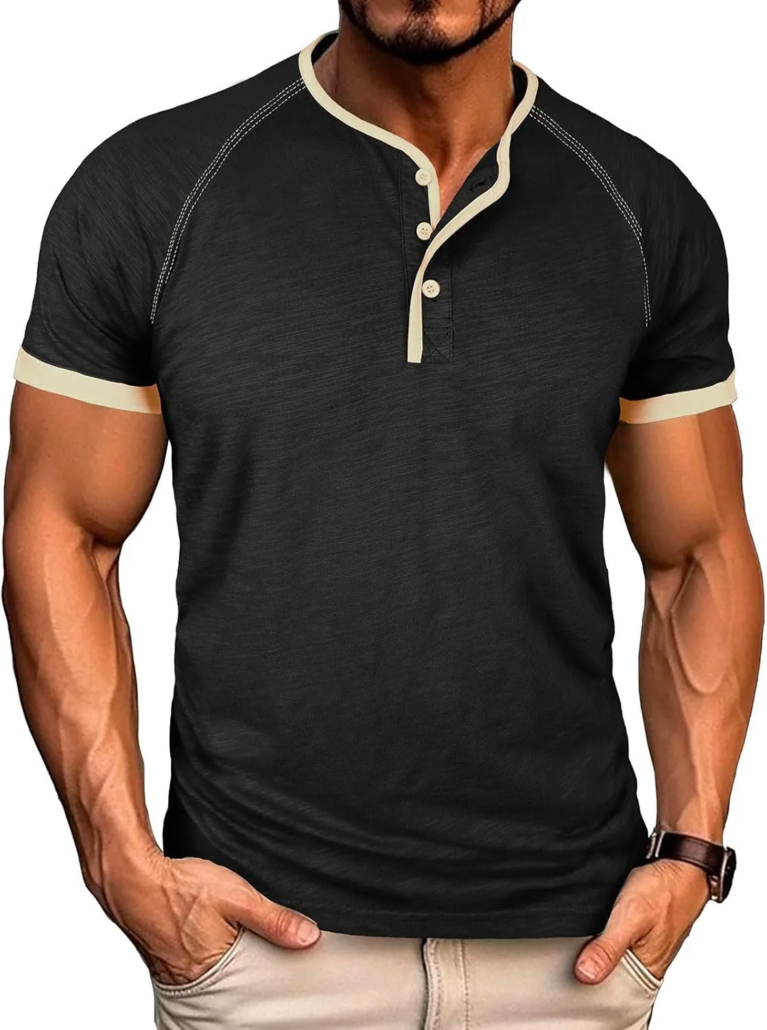 Футболка Henley с коротким рукавом, Vintage, легкая Lmdudan
Футболка Henley с коротким рукавом, Vintage, легкая Lmdudan