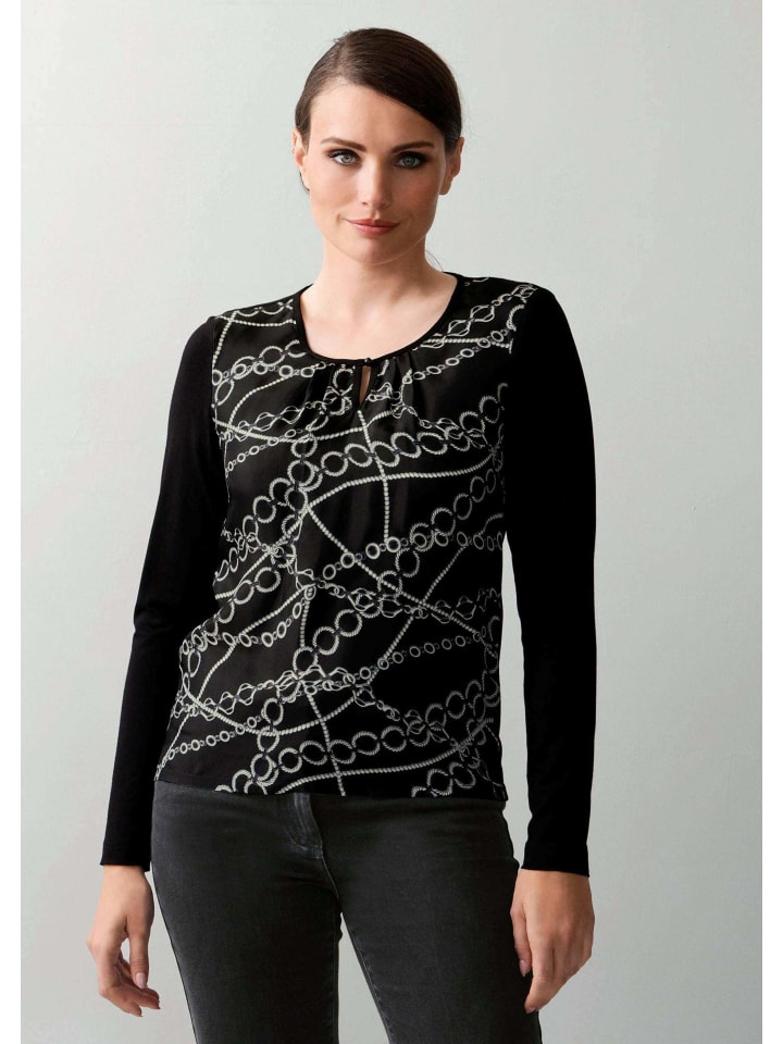 Alba Moda Блузка-рубашка с принтом в виде цепочек, черного цвета
Alba Moda Блузка-рубашка с принтом в виде цепочек, черного цвета