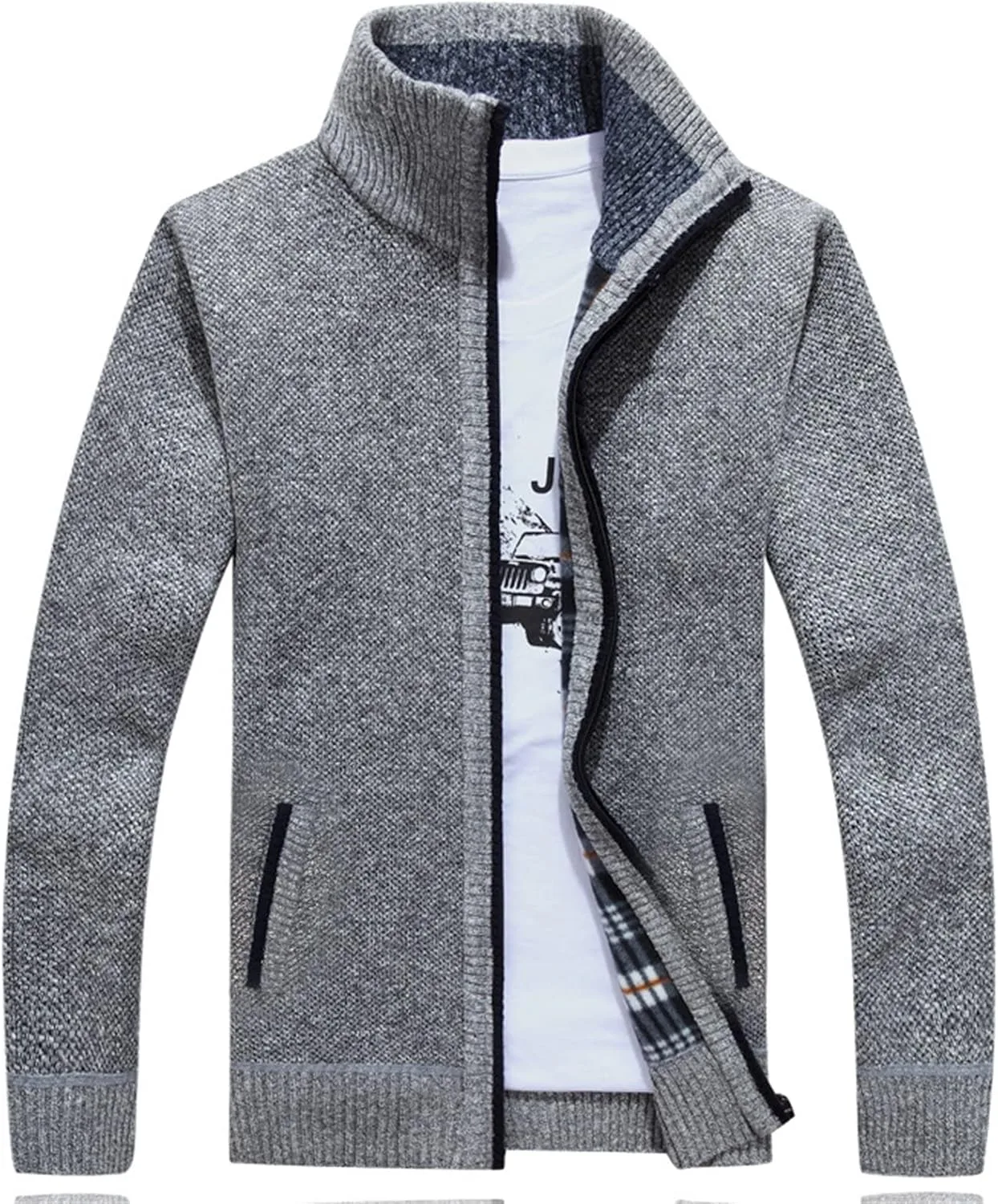 Мужской кардиган Slim с высоким воротником и карманом Kaxiya2021
Мужской кардиган Slim с высоким воротником и карманом Kaxiya2021