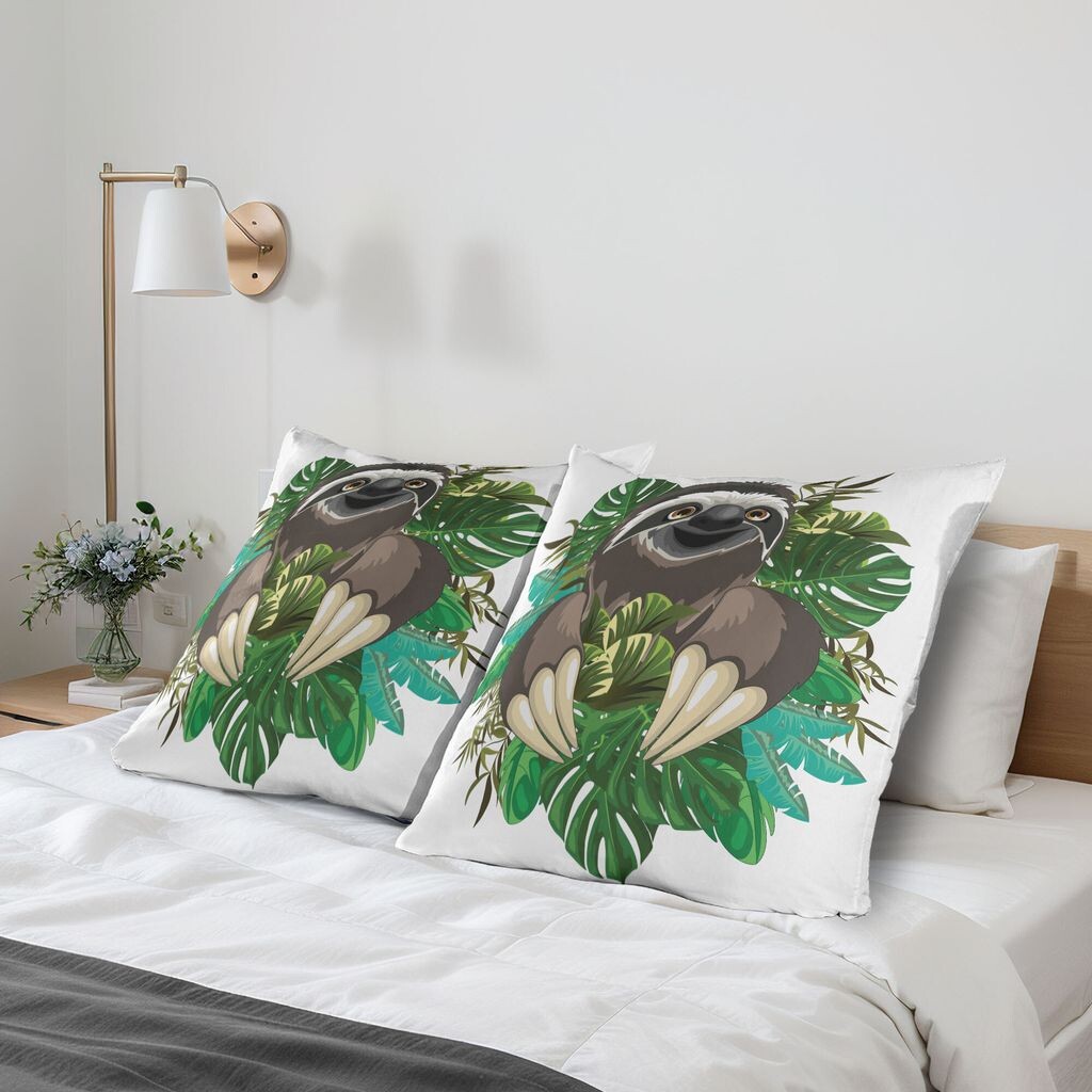 Чехлы на подушку ABAKUHAUS Sloth, набор из 2 шт., Мультяшное млекопитающее в тропических джунглях с милым персонажем из зеленого бананового листа, чехол для подушки с декоративным принтом, 80x80 см, шоколадно-зеленый цвет слоновой кости
Чехлы на подушку ABAKUHAUS Sloth, набор из 2 шт., Мультяшное млекопитающее в тропических джунглях с милым персонажем из зеленого бананового листа, чехол для подушки с декоративным принтом, 80x80 см, шоколадно-зеленый цвет слоновой кости