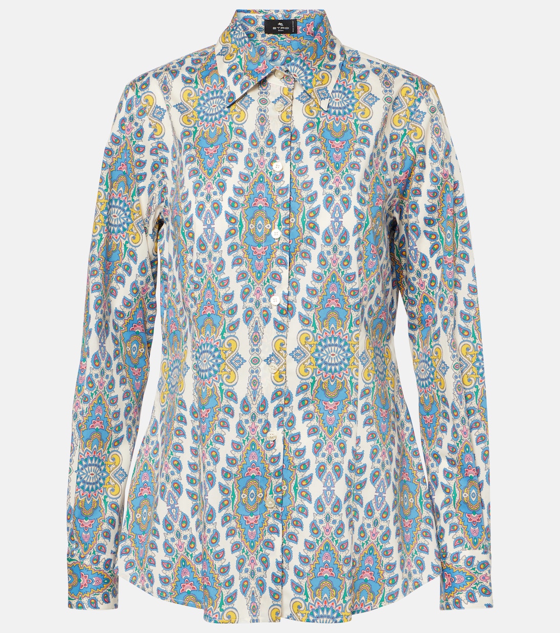 Рубашка из хлопковой смеси с принтом Etro, Print On White Base 
Рубашка из хлопковой смеси с принтом Etro, Print On White Base