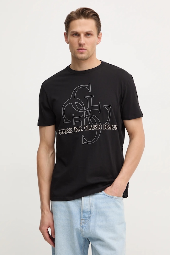 Хлопковая футболка Guess, черный
Хлопковая футболка Guess, черный
