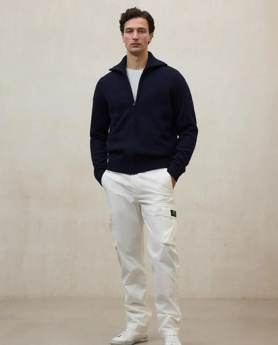 Мужская вязаная куртка с тонкой вязкой, молнией и высоким воротником Ecoalf, синий
Мужская вязаная куртка с тонкой вязкой, молнией и высоким воротником Ecoalf, синий