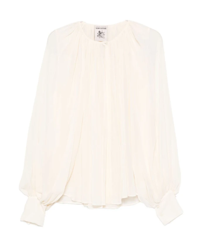 Блузка с плиссированными деталями Semicouture, белый
Блузка с плиссированными деталями Semicouture, белый