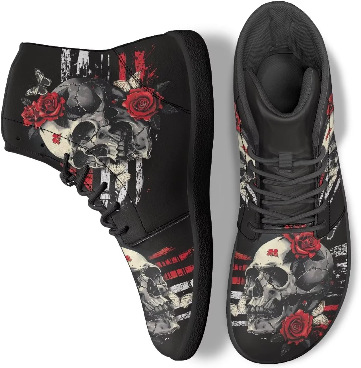 Кроссовки Binienty для мужчин и женщин, широкие, модные, легкие, высокие, Stripes Skull & Roses Butterfly
Кроссовки Binienty для мужчин и женщин, широкие, модные, легкие, высокие, Stripes Skull & Roses Butterfly