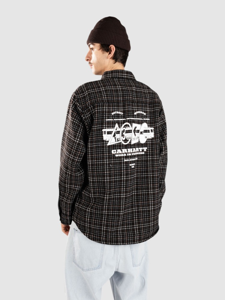 Рубашка Carhartt WIP Runaway Millett Hemd, millett check/black/wax
Рубашка Carhartt WIP Runaway Millett Hemd, millett check/black/wax