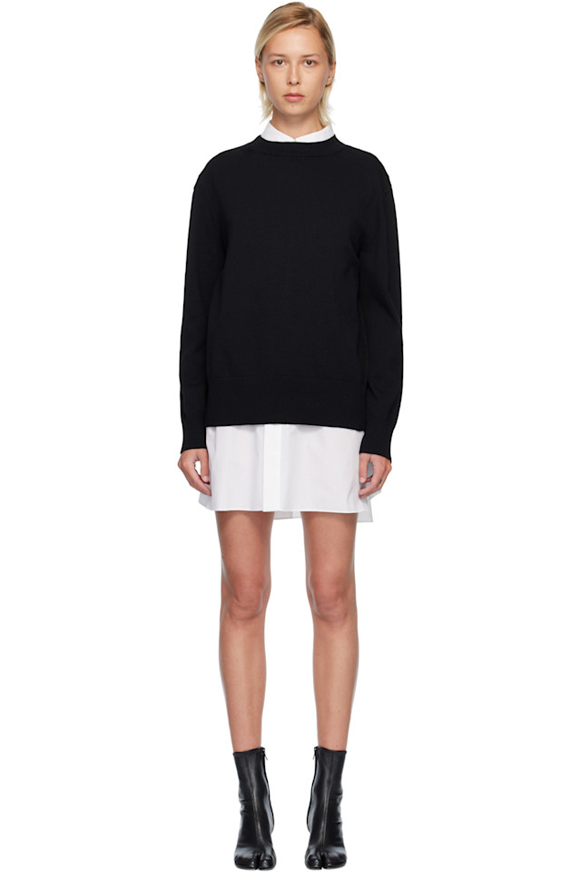 Sacai Мини-Платье из белого и черного поплина и хлопка, связанное трикотажной тканью
Sacai Мини-Платье из белого и черного поплина и хлопка, связанное трикотажной тканью