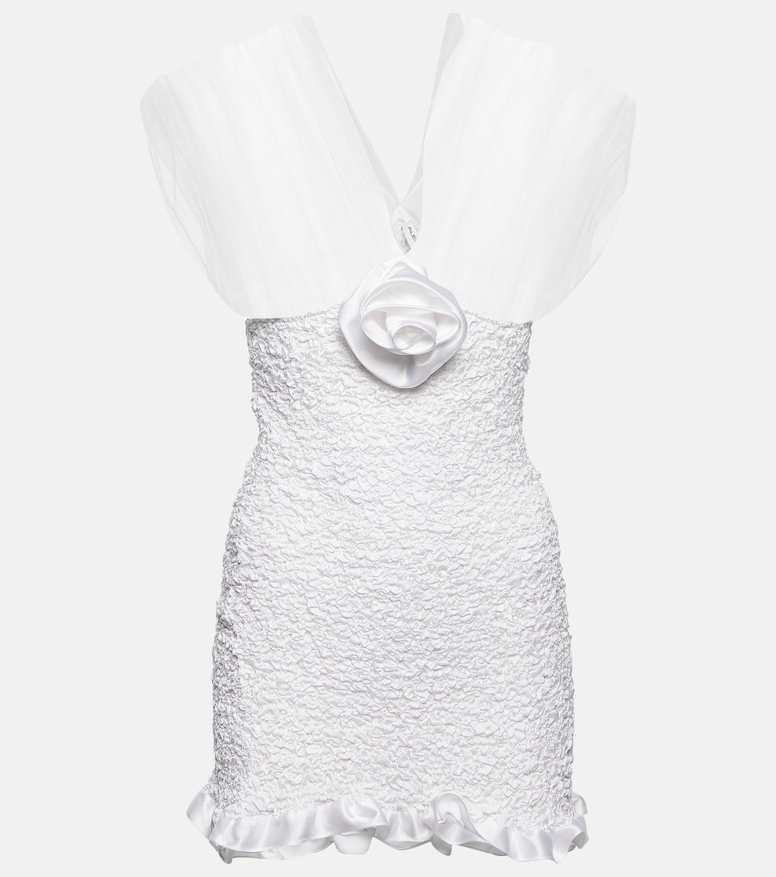 Мини-платье из фактурного шелка Alessandra Rich, белый
Мини-платье из фактурного шелка Alessandra Rich, белый