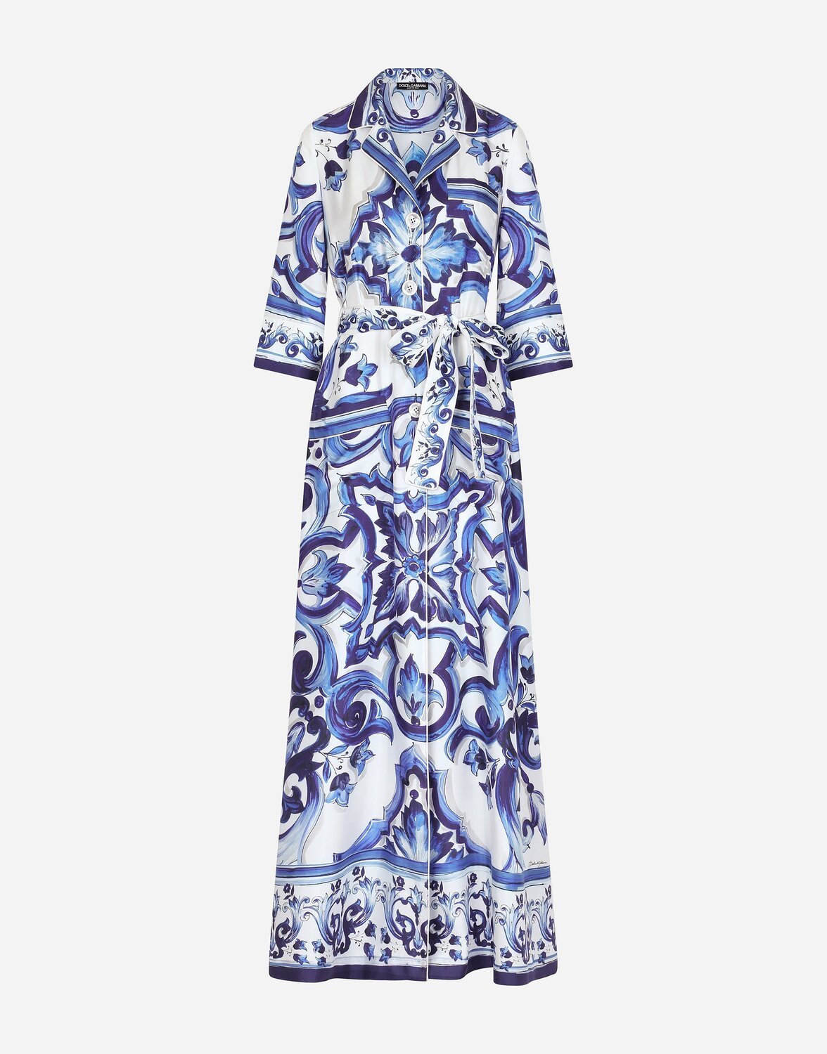 Длинное платье-рубашка из твила с принтом "маиолика" Dolce & Gabbana, мультиколор
Длинное платье-рубашка из твила с принтом "маиолика" Dolce & Gabbana, мультиколор