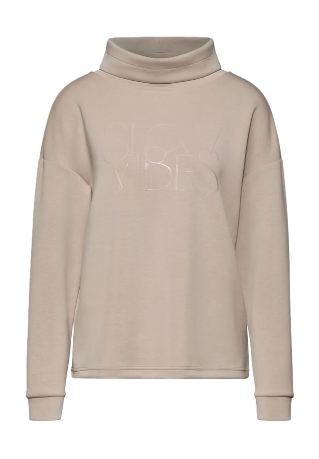 Толстовка с воротником-шалью Street One, бежевый 
Толстовка с воротником-шалью Street One, бежевый