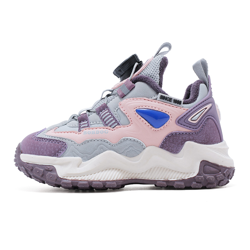 Термоустойчивые противоскользящие детские повседневные кроссовки Kids' BOBDOG, серый/фиолетовый 
Термоустойчивые противоскользящие детские повседневные кроссовки Kids' BOBDOG, серый/фиолетовый