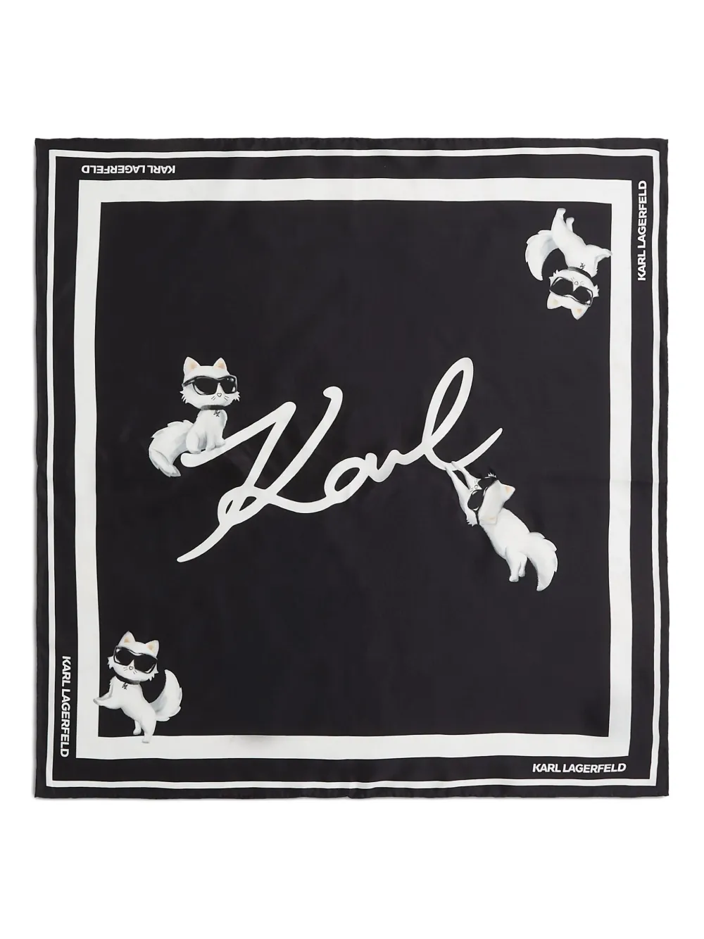 Шелковый платок Ikon Choupette Signature Karl Lagerfeld, черный
Шелковый платок Ikon Choupette Signature Karl Lagerfeld, черный