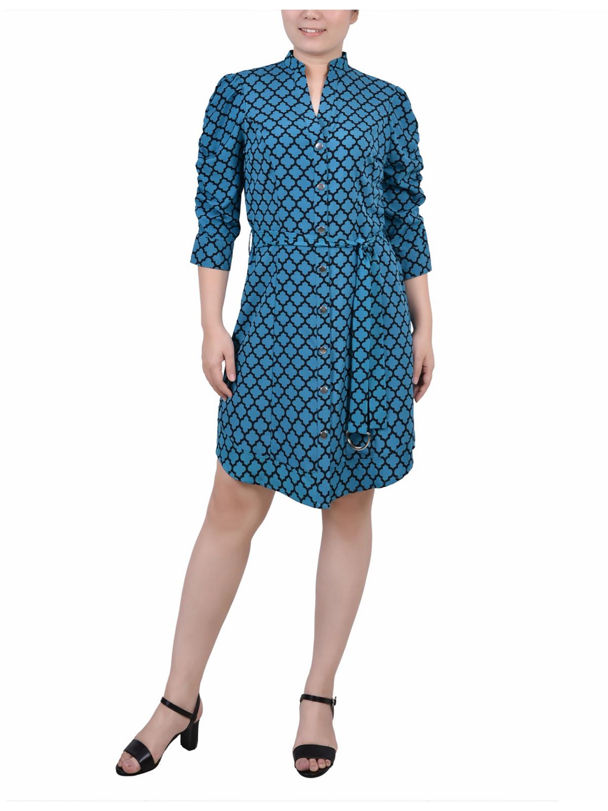 Женское офисное платье-рубашка Petites Professional NY Collection, цвет harbor blue black quatrefoil
Женское офисное платье-рубашка Petites Professional NY Collection, цвет harbor blue black quatrefoil