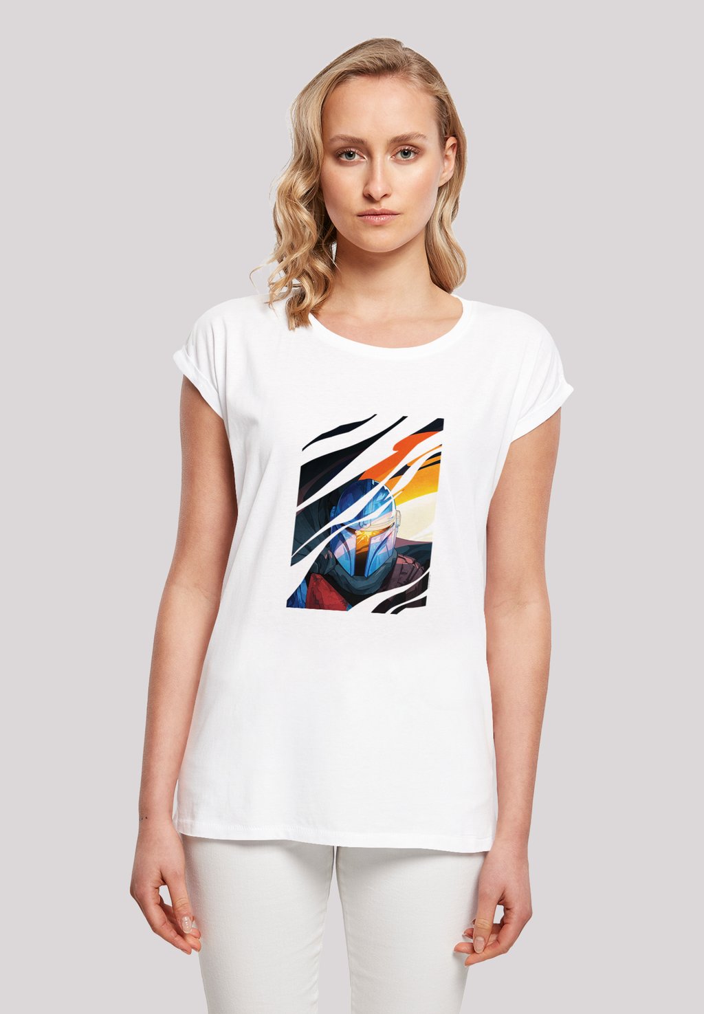 Футболка с принтом STAR WARS MANDALORIAN GLARE F4NT4STIC, белый
Футболка с принтом STAR WARS MANDALORIAN GLARE F4NT4STIC, белый