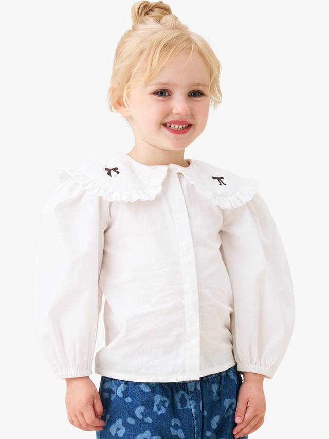 Детская блузка с вышитым воротником из хлопка Angel & Rocket, White
Детская блузка с вышитым воротником из хлопка Angel & Rocket, White