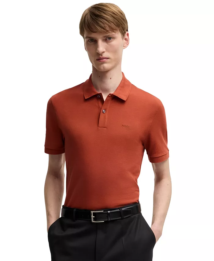 Мужская классическая хлопковая пике поло Pallas Hugo Boss, оранжевый
Мужская классическая хлопковая пике поло Pallas Hugo Boss, оранжевый