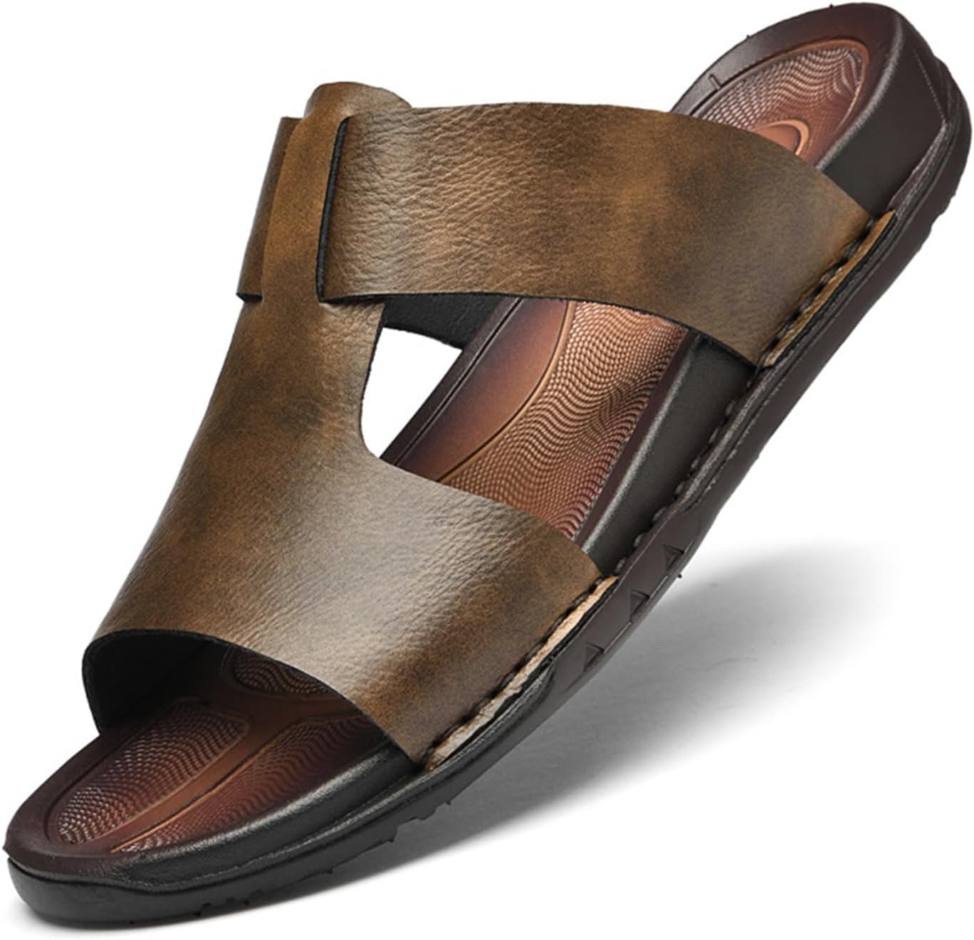 Мужские сандалии Crepuscute с открытым носком, кожаные, слайдеры, удобные, легкие, повседневные, пляжные, летние для улицы, коричневый
Мужские сандалии Crepuscute с открытым носком, кожаные, слайдеры, удобные, легкие, повседневные, пляжные, летние для улицы, коричневый