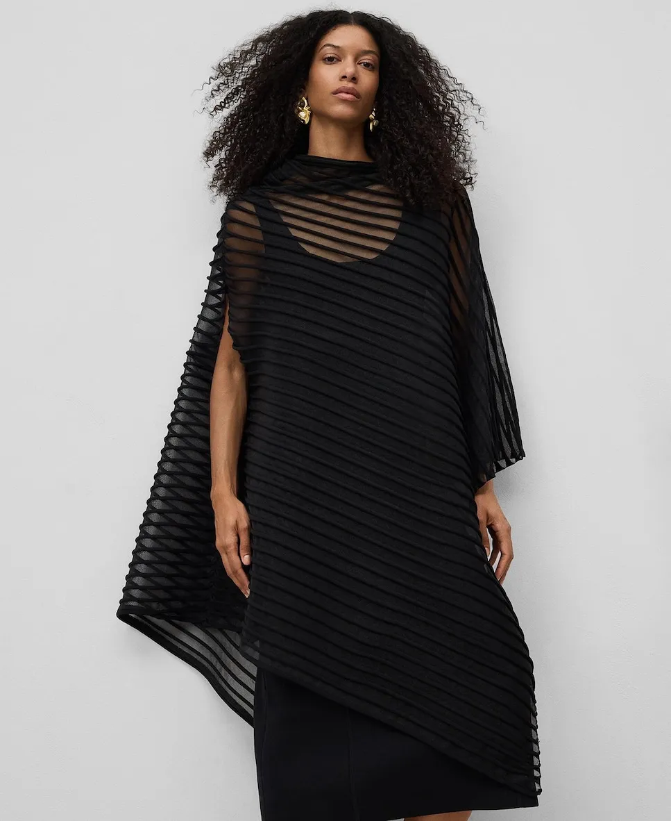 Асимметричная полупрозрачная женская накидка Adolfo Dominguez, черный
Асимметричная полупрозрачная женская накидка Adolfo Dominguez, черный