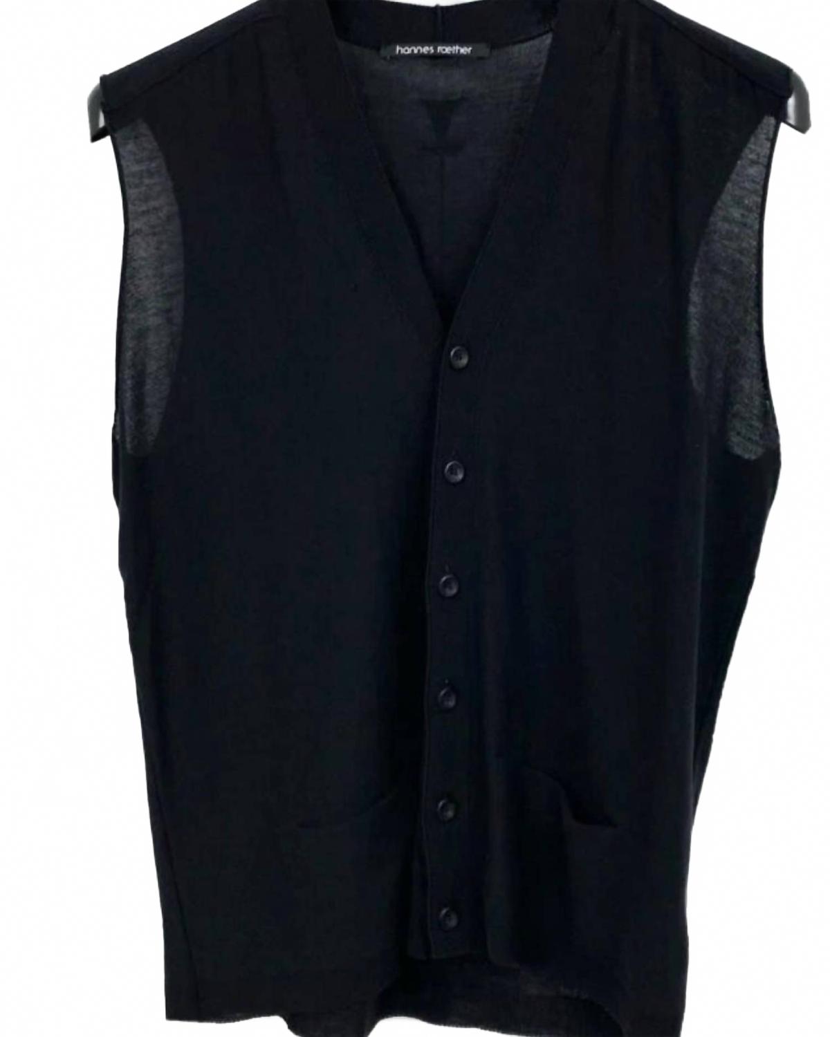 Женский вязаный жилет-свитер черного цвета Hannes Roether, черный
Женский вязаный жилет-свитер черного цвета Hannes Roether, черный