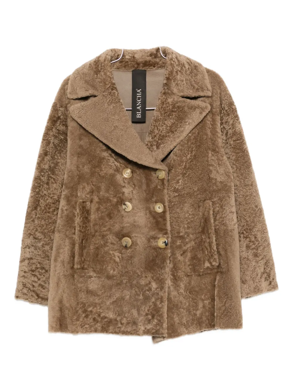 Двубортное пальто из овчины Blancha, коричневый
Двубортное пальто из овчины Blancha, коричневый