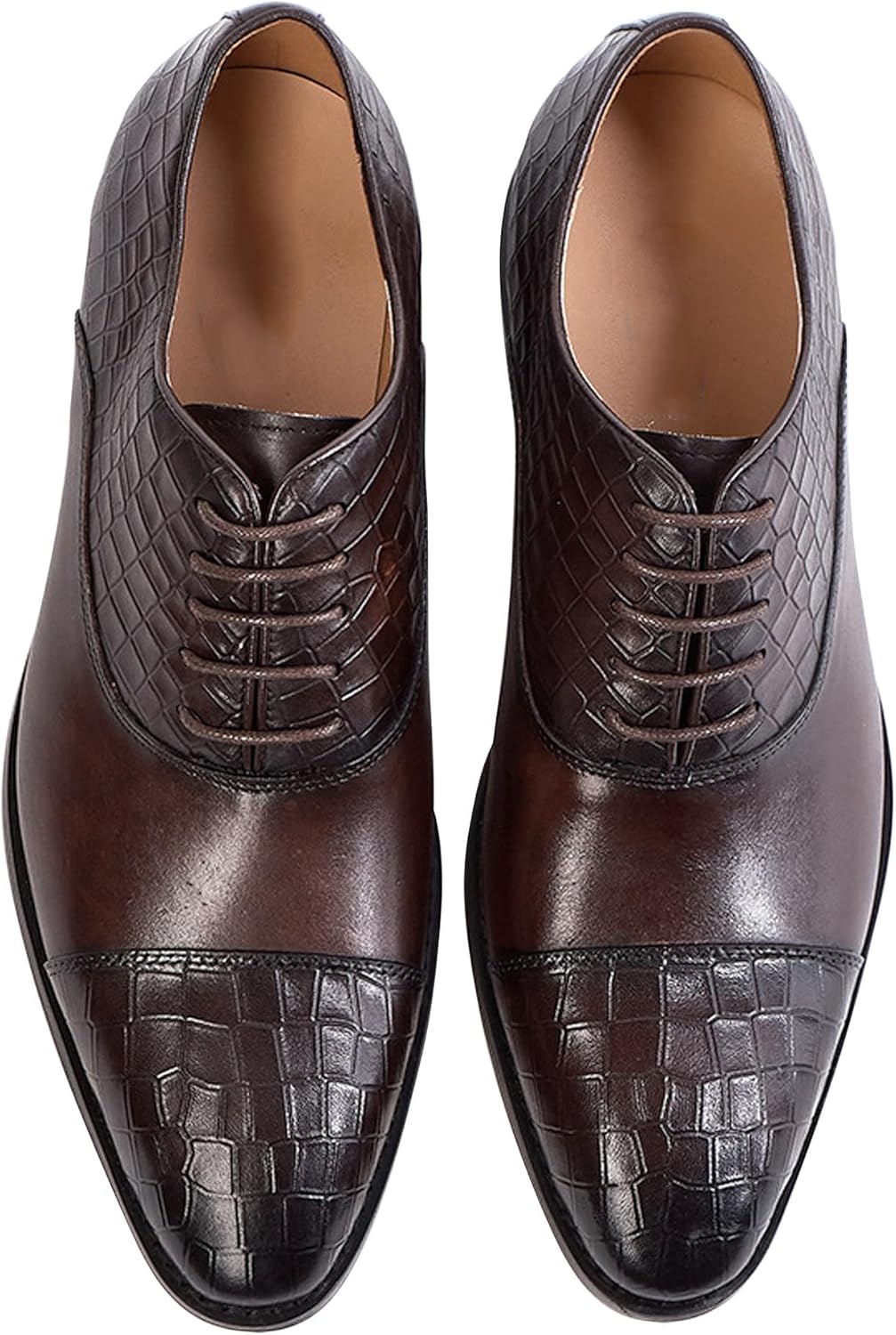 Мужские классические туфли Оксфорды из натуральной кожи, заостренные, стильные, для выпускного, свадьбы, делового и повседневного ношения, удобные туфли под смокинг Santimon, Coffee
Мужские классические туфли Оксфорды из натуральной кожи, заостренные, стильные, для выпускного, свадьбы, делового и повседневного ношения, удобные туфли под смокинг Santimon, Coffee