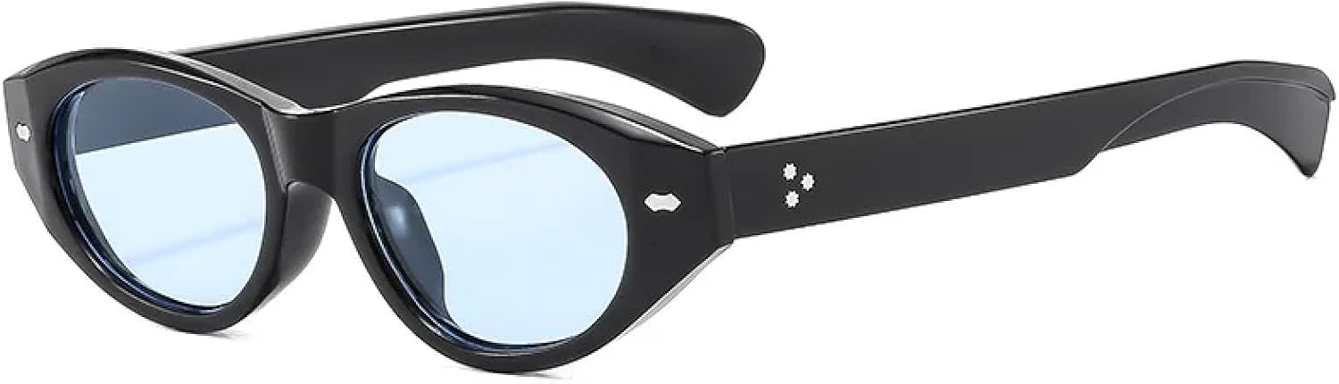 Ретро маленькие овальные солнцезащитные очки для женщин и мужчин с заклепками, модные очки, роскошные солнцезащитные очки с защитой от УФ-излучения UV400 TKKTLLT, Black Blue
Ретро маленькие овальные солнцезащитные очки для женщин и мужчин с заклепками, модные очки, роскошные солнцезащитные очки с защитой от УФ-излучения UV400 TKKTLLT, Black Blue