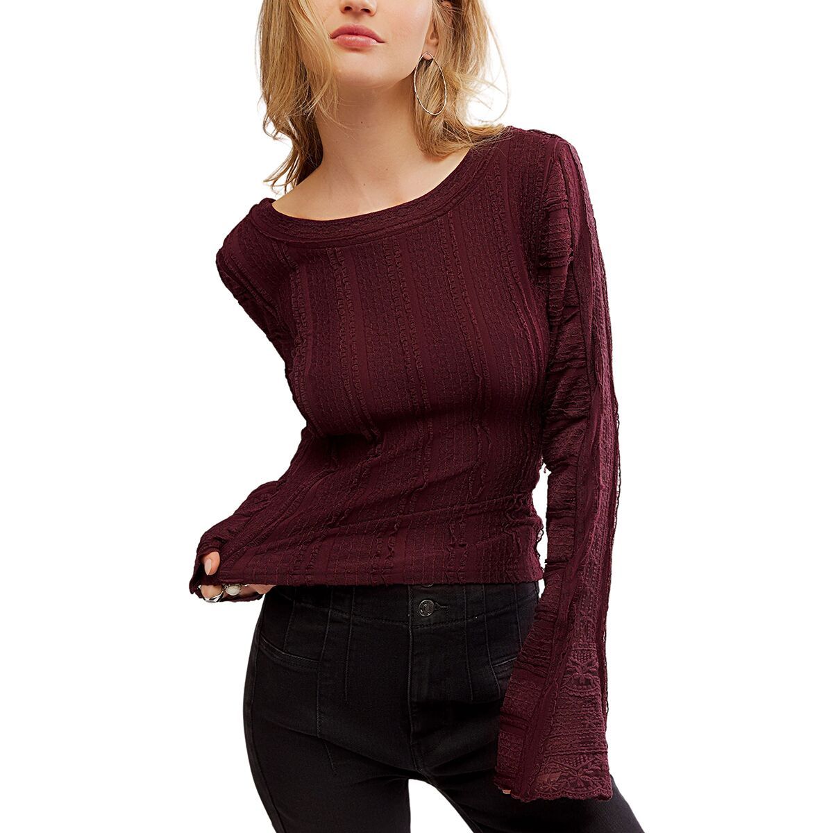 Рок-топ с длинными рукавами Free People, цвет winetasting
Рок-топ с длинными рукавами Free People, цвет winetasting