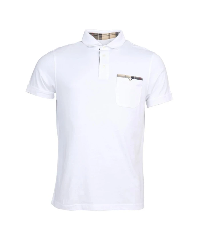 Рубашка-Поло с клетчатыми деталями Barbour, белый
Рубашка-Поло с клетчатыми деталями Barbour, белый
