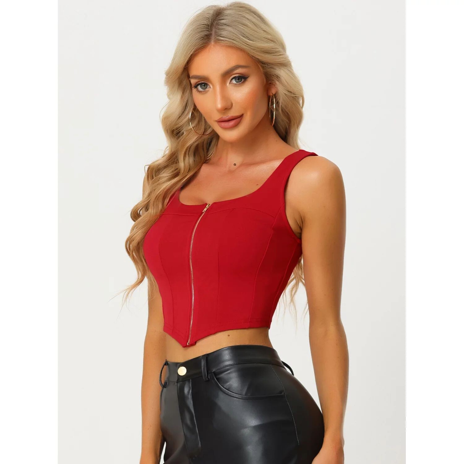 Женские укороченные топы на бретельках с квадратным вырезом и асимметричным подолом на молнии спереди ALLEGRA K, черный
Женские укороченные топы на бретельках с квадратным вырезом и асимметричным подолом на молнии спереди ALLEGRA K, черный