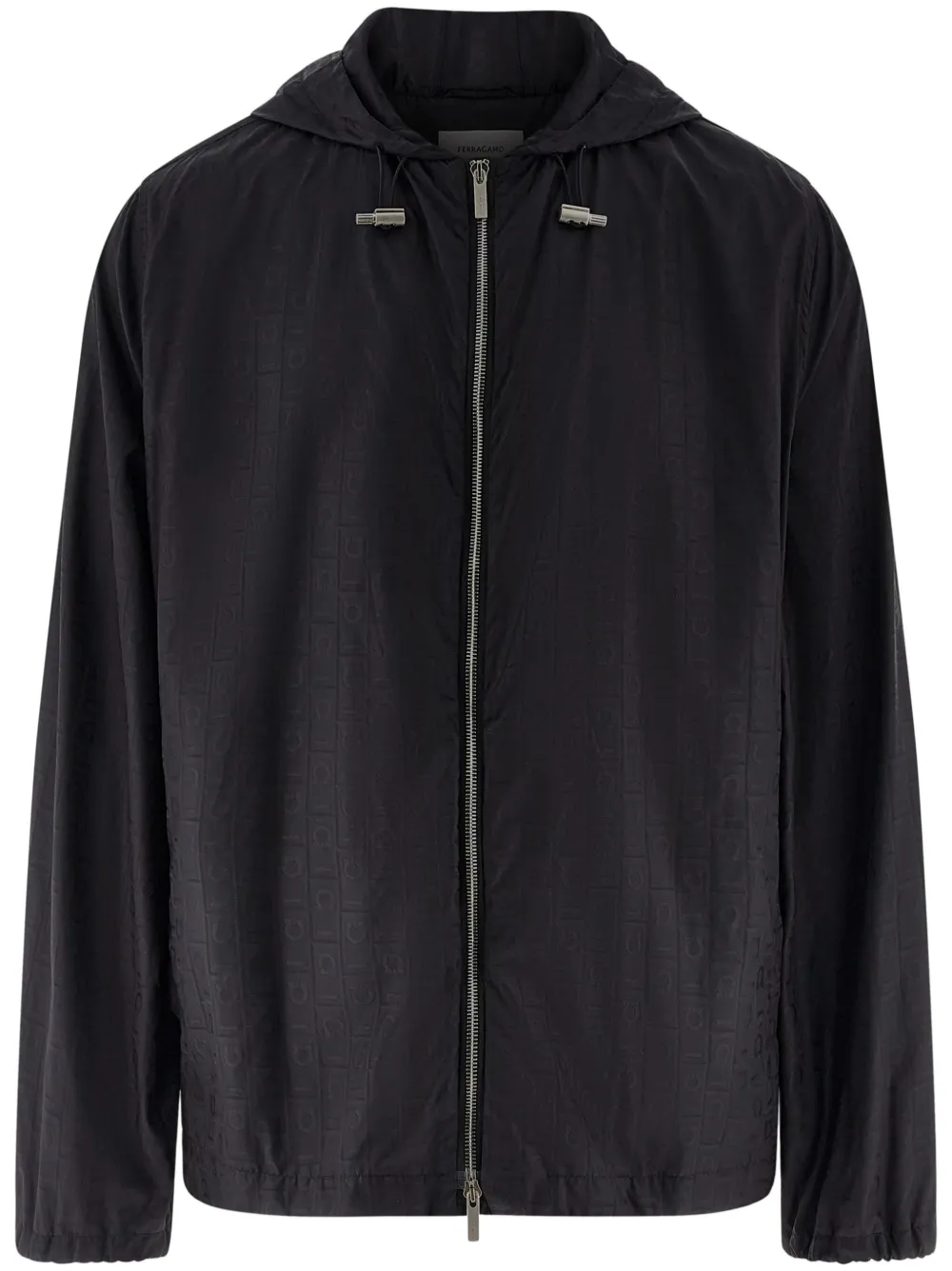 Плащ с узором Gancini Ferragamo, черный
Плащ с узором Gancini Ferragamo, черный