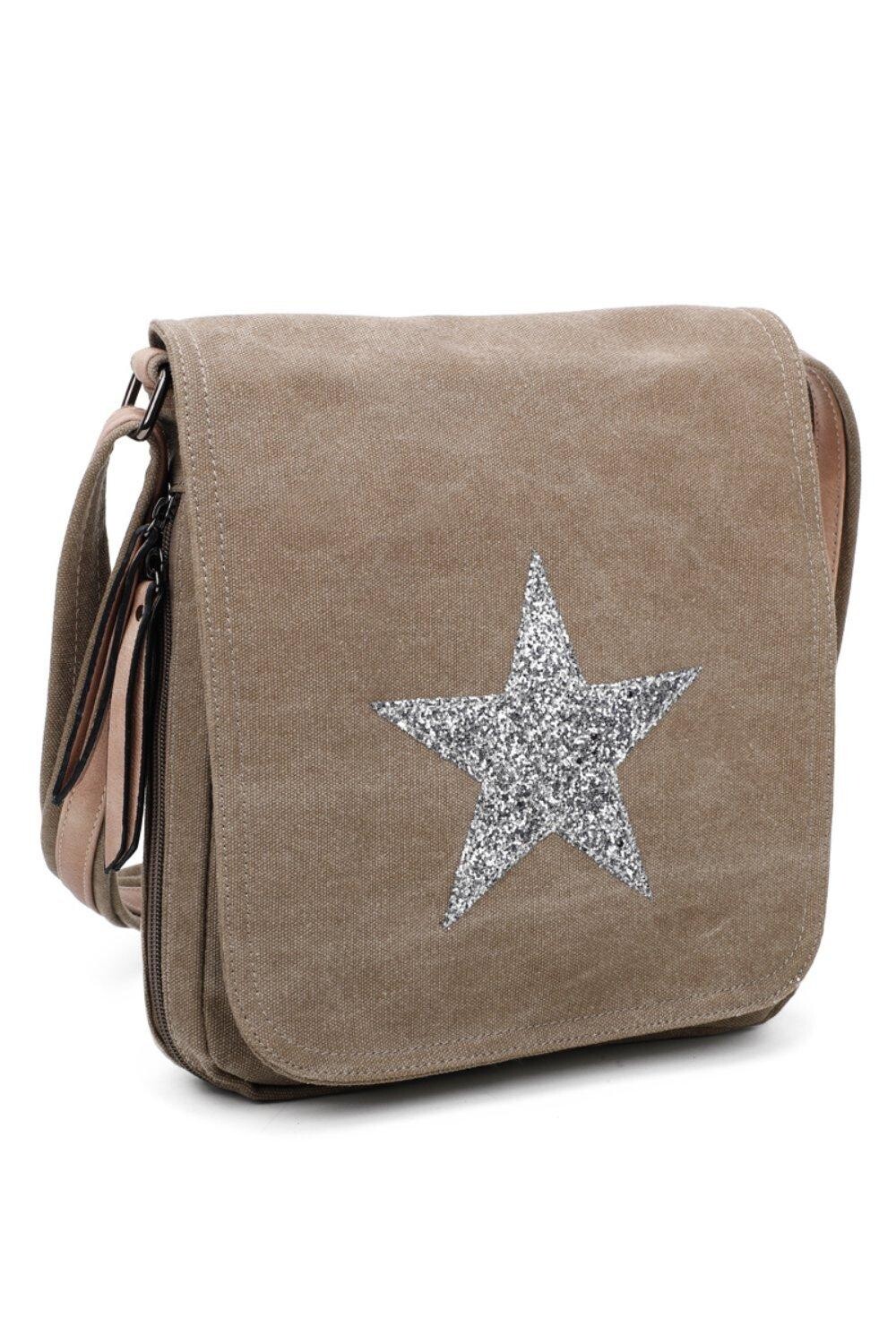 Сумка-мессенджер из парусины через плечо среднего размера с тройной молнией и клапаном в виде звезды Fontanella Fashion, бежевый, Хаки, Сумка-мессенджер из парусины через плечо среднего размера с тройной молнией и клапаном в виде звезды Fontanella Fashion
Сумка-мессенджер из парусины через плечо среднего размера с тройной молнией и клапаном в виде звезды Fontanella Fashion, бежевый, Хаки, Сумка-мессенджер из парусины через плечо среднего размера с тройной молнией и клапаном в виде звезды Fontanella Fashion