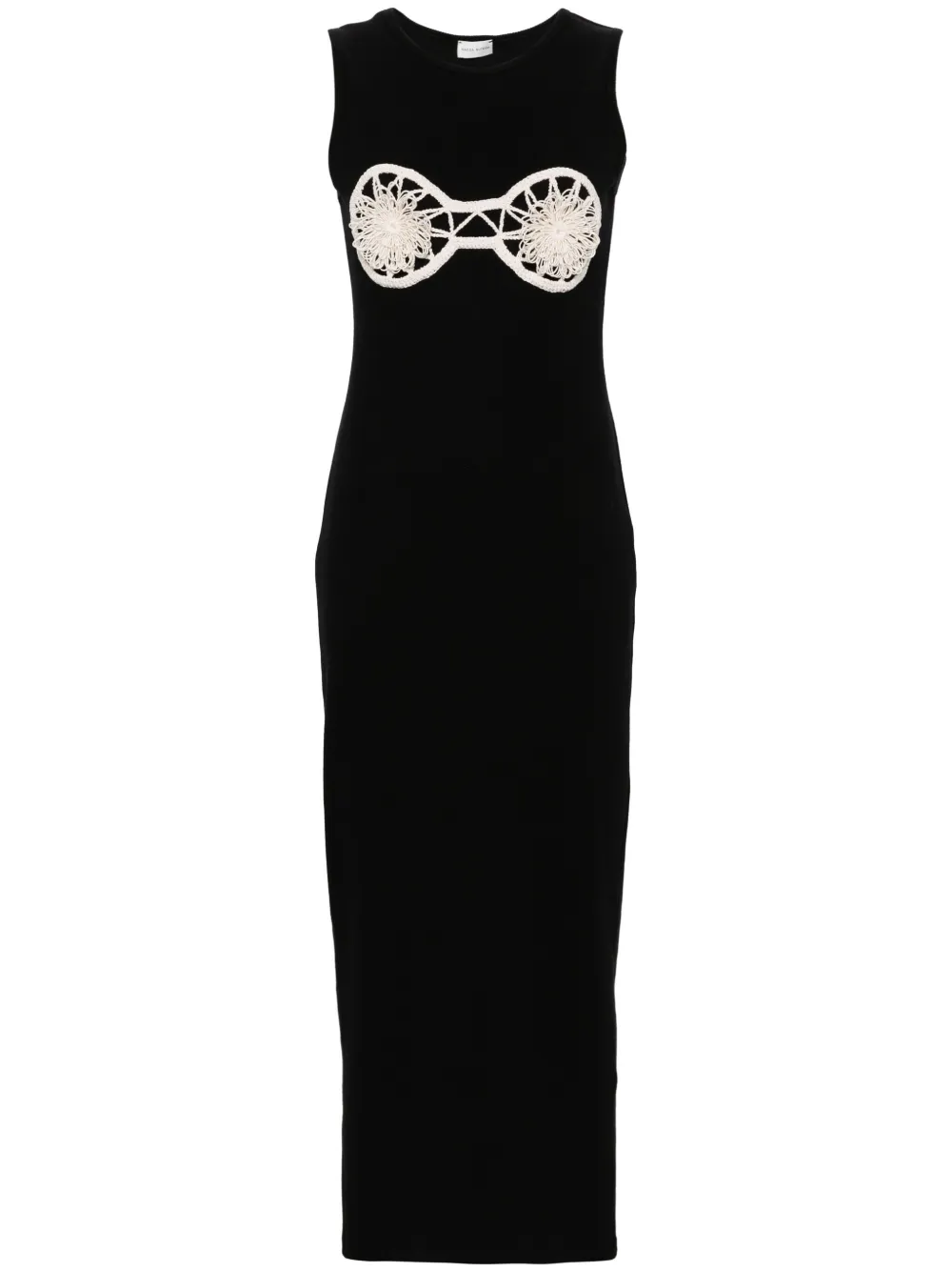 Платье макси в технике кроше Magda Butrym, черный
Платье макси в технике кроше Magda Butrym, черный