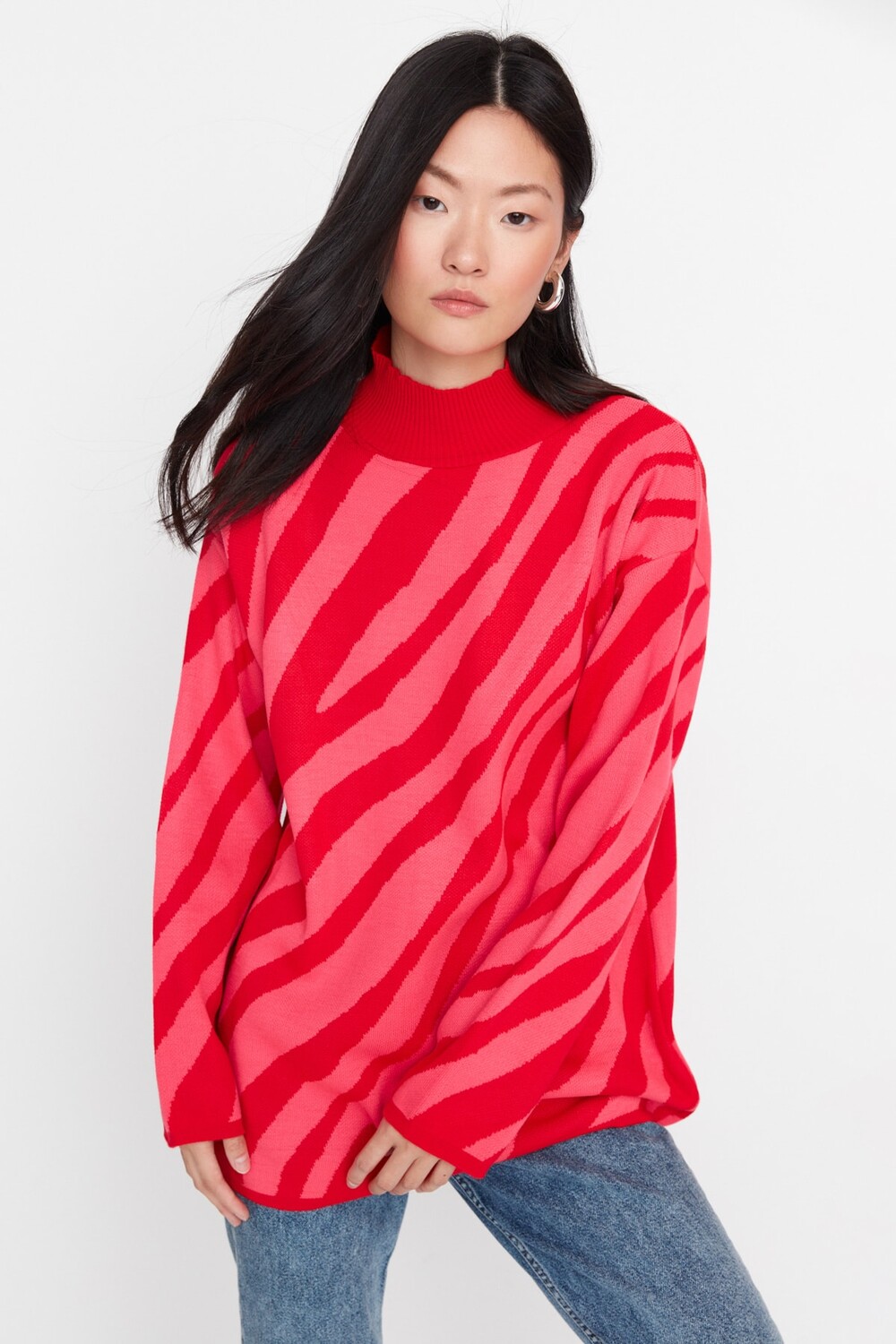 Красно-розовый трикотажный свитер в полоску с рисунком животных Trendyol Modest, экрю, Красный, Красно-розовый трикотажный свитер в полоску с рисунком животных Trendyol Modest, экрю
Красно-розовый трикотажный свитер в полоску с рисунком животных Trendyol Modest, экрю, Красный, Красно-розовый трикотажный свитер в полоску с рисунком животных Trendyol Modest, экрю