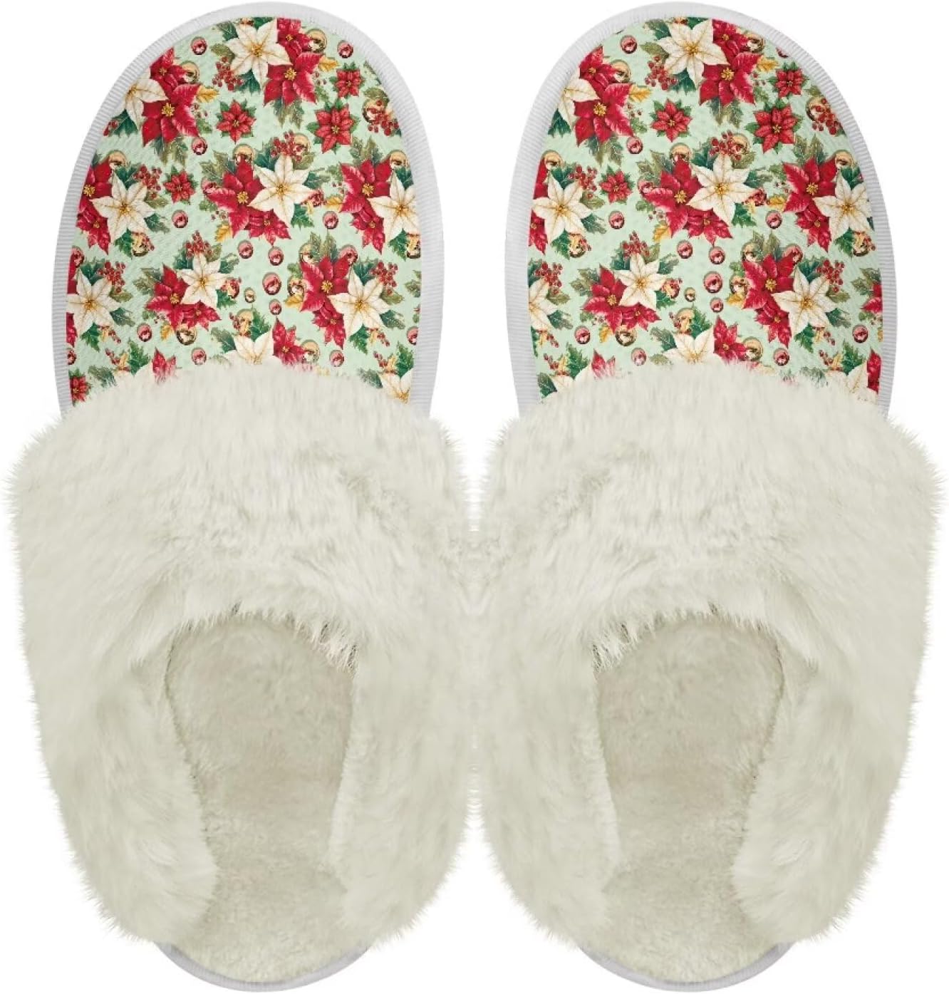Хлопковые тапочки PJHEQOXE с пушистыми краями, домашние тапочки для дома и улицы, хлопковые тапочки унисекс, Christmas Poinsettia
Хлопковые тапочки PJHEQOXE с пушистыми краями, домашние тапочки для дома и улицы, хлопковые тапочки унисекс, Christmas Poinsettia