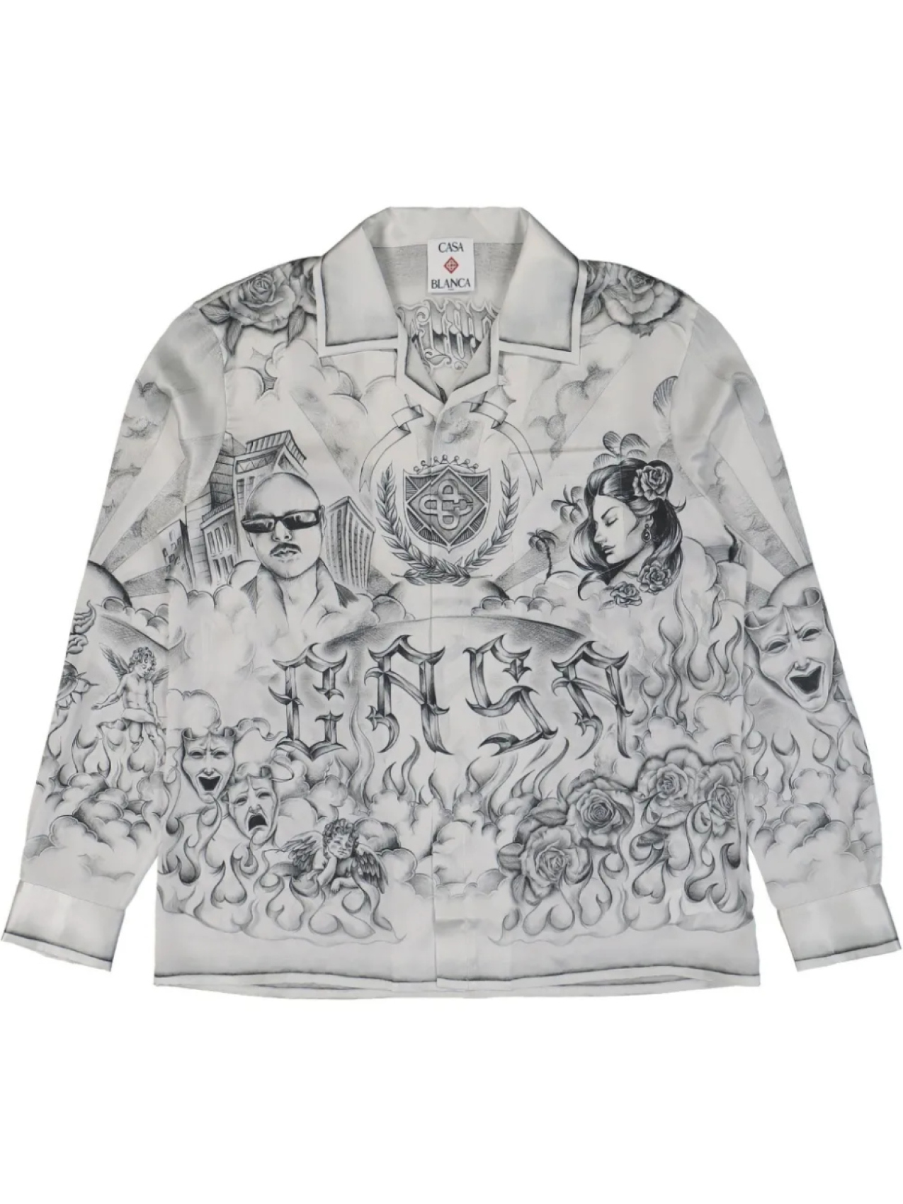 Рубашка с графическим принтом Casablanca, белый
Рубашка с графическим принтом Casablanca, белый