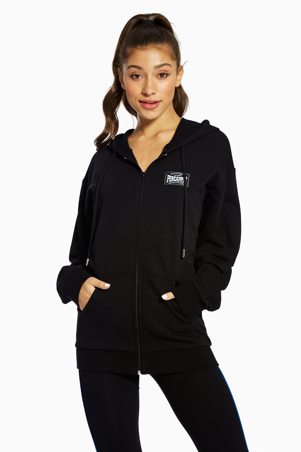 Черная толстовка с молнией и нашивкой Pineapple, черный
Черная толстовка с молнией и нашивкой Pineapple, черный
