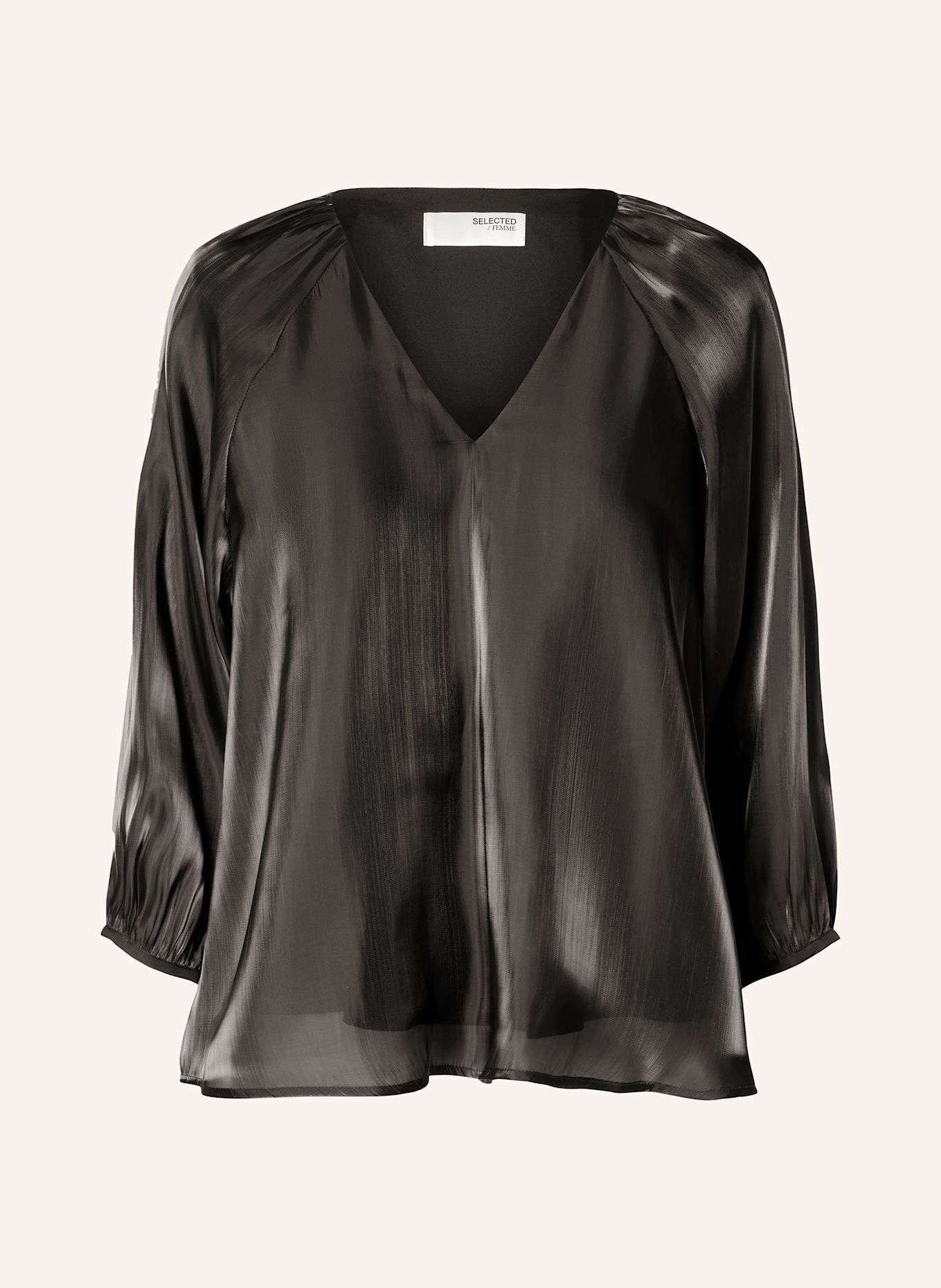 Блузка-Рубашка с рукавами 3/4 из атласа Selected Femme, черный
Блузка-Рубашка с рукавами 3/4 из атласа Selected Femme, черный